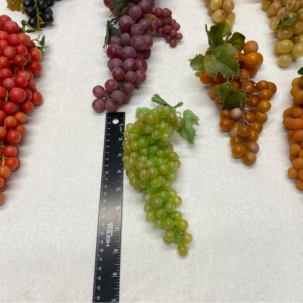 MCM Grapes 9 Clusters of Faux Rubber Multi Color Multi Sizes Weighs 3.5 Pounds